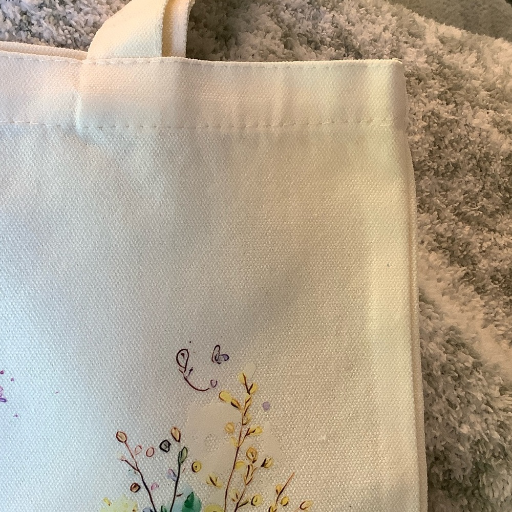 French Lavender Bicycle Canvas Tote Bag NWT 13.5” x 15” - Picture 5 of 16